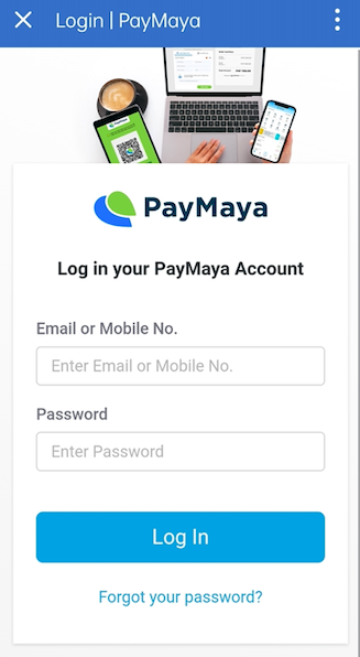 PayMaya login